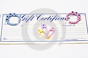 Baby Gift Certificate
