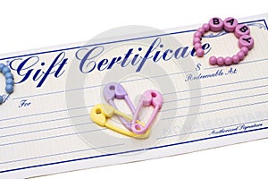 Baby Gift Certificate