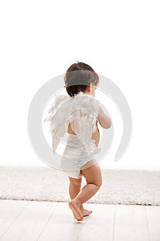 Baby girl with angel wings