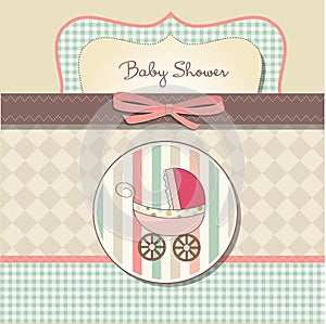 Baby girl announcement card