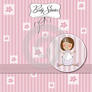 baby girl announcement card