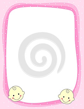 Baby girl arrival card / background