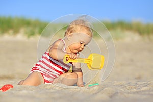 Baby girl on a beach