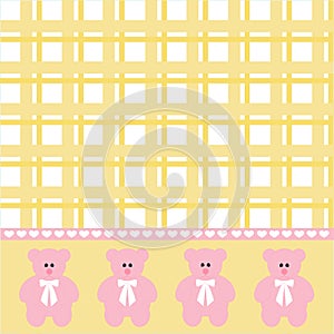 Baby girl bear background