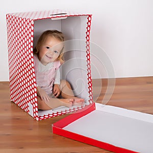 Baby girl in the box