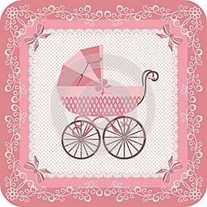 Baby girl carriage