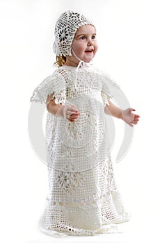 Baby Girl in Christening Gown