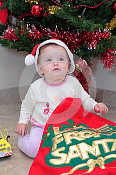 Baby Girl at Christmas