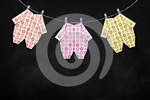 Baby girl Clothing on Clothesline