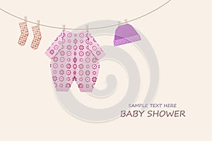 Baby girl Clothing on Clothesline