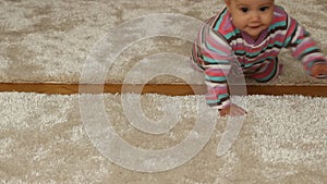 Baby Girl Crawling