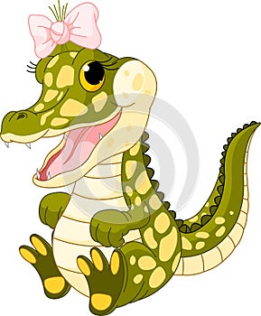 Baby girl crocodile