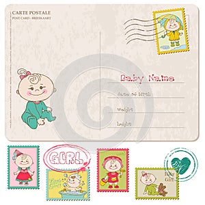 Baby Girl Greeting Postcard