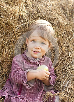 Baby girl in the haystack