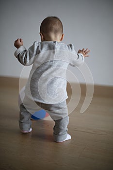 Baby learning how to walk