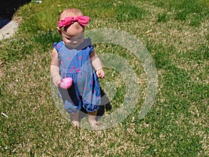 Baby Girl with Pink Headband