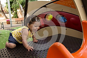Baby Girl in a playground