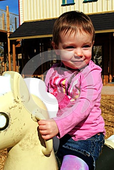 Baby Girl Playing at Park