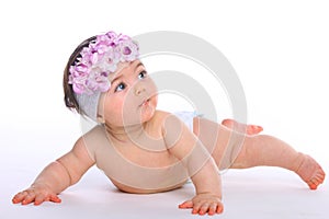 Baby Girl Posing on the floor