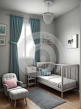 Baby girl room design by Justina Blakeney