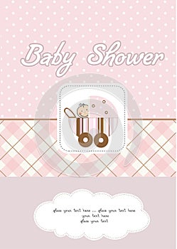 Baby girl shower card