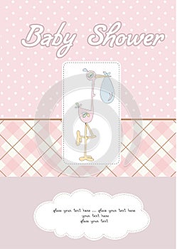 Baby girl shower card