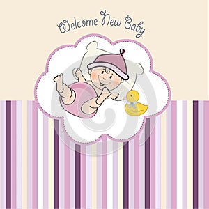 Baby girl shower card