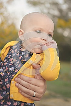 Baby Girl Sucking Thumb