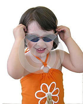 Baby girl with sunglasses