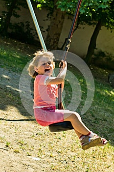 Baby girl on the Swing