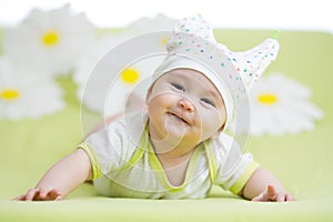 Baby girl weared hat photo