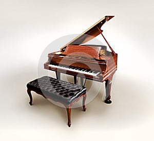 Baby grand piano photo