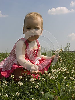 Baby in grass 2