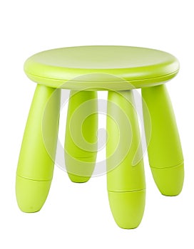 Baby green plastic stool