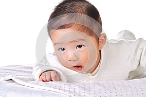 Baby groveling on the bed 2