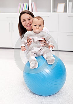 Baby gymnastic and fun