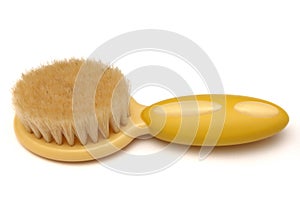 Baby hairbrush isolated on white