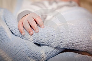 Baby Hand on Blanket