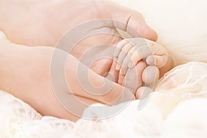 Baby Hand, Mother Hold New Born Child, Parent Newborn Kid Help