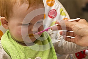 Baby hates the taste of food. Food has bad taste