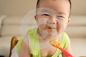 Baby having meal