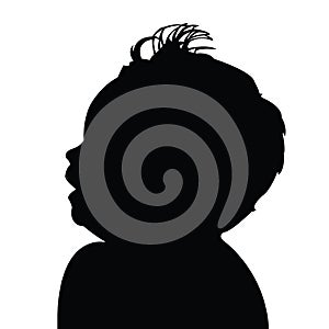 A baby head silhouette vector