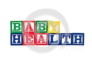 Baby Health - Alphabet Baby Blocks on white