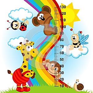 Baby height measure (in original proportions 1 to 4)