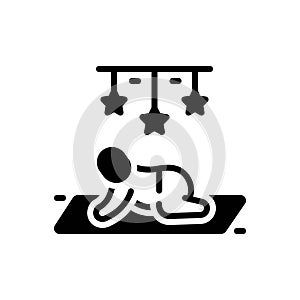 Black solid icon for Baby, progeny and kiddy