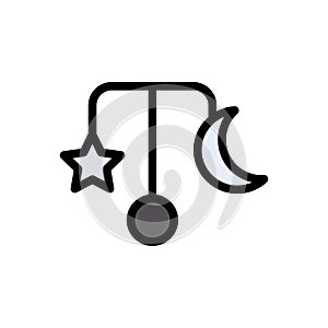 Baby vector color line icon