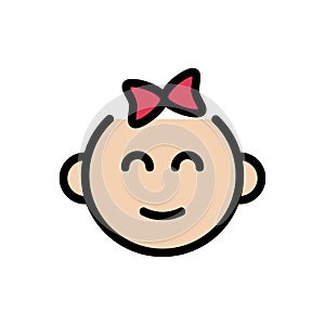 Baby vector color line icon