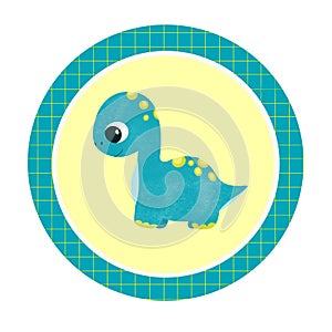 Baby illustration with a little cute dinosaur