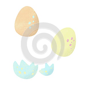 Baby illustration with a little cute eggs