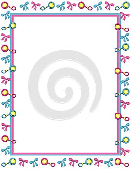 Baby items border Vector